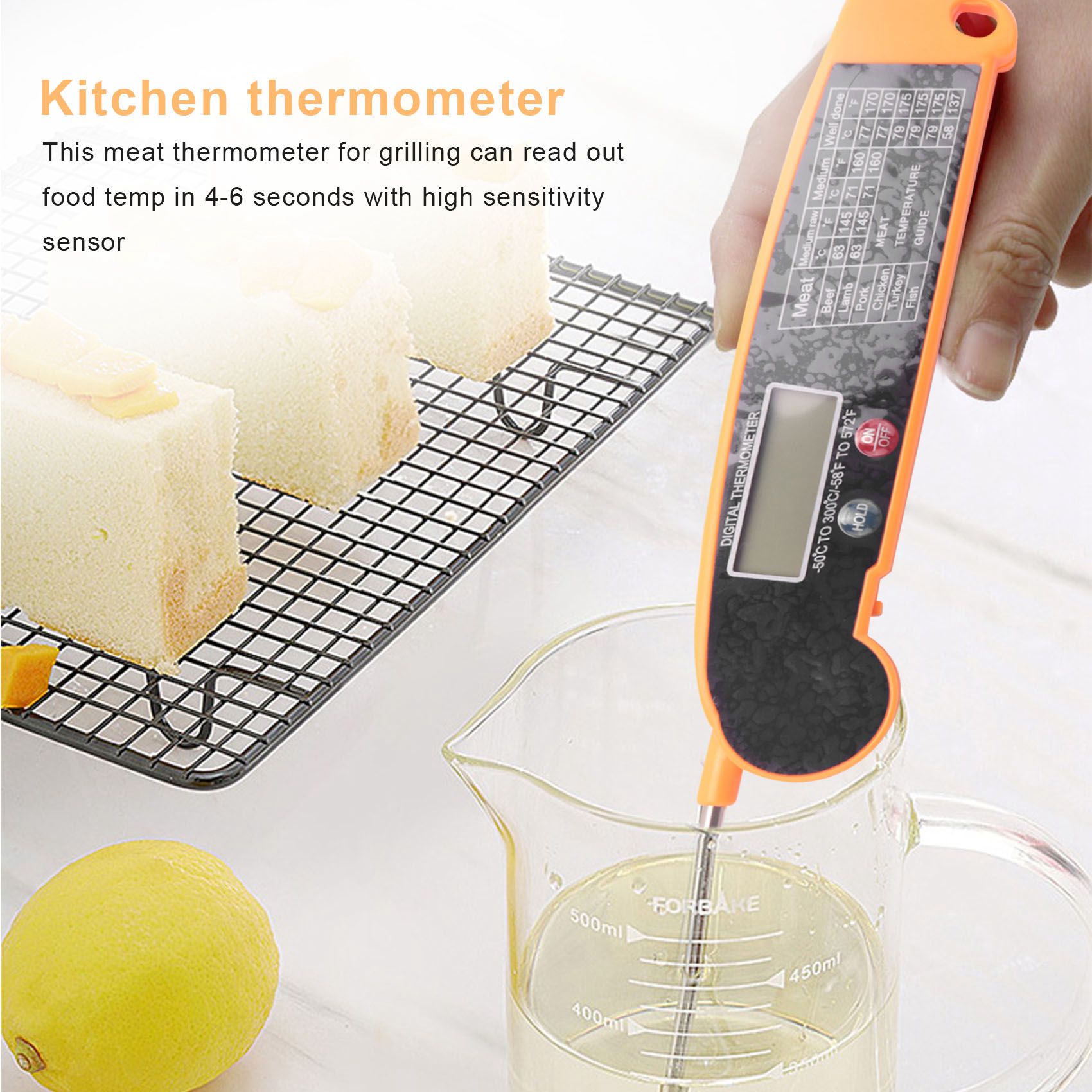 Instant Read Thermometer - Termômetro digital de leitura instantânea para