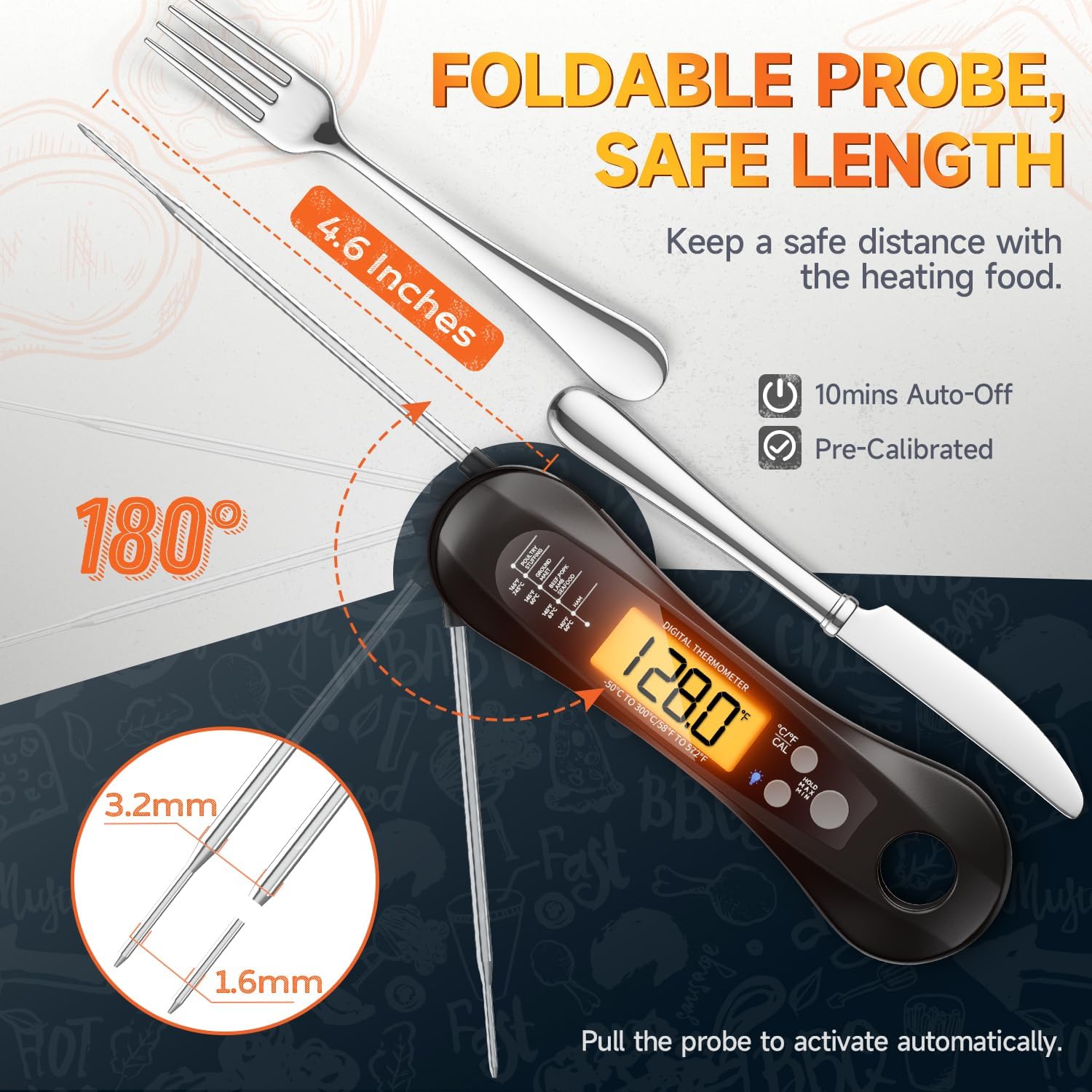 Termômetro digital de leitura  - Instant Read Thermometer avaliação e preço